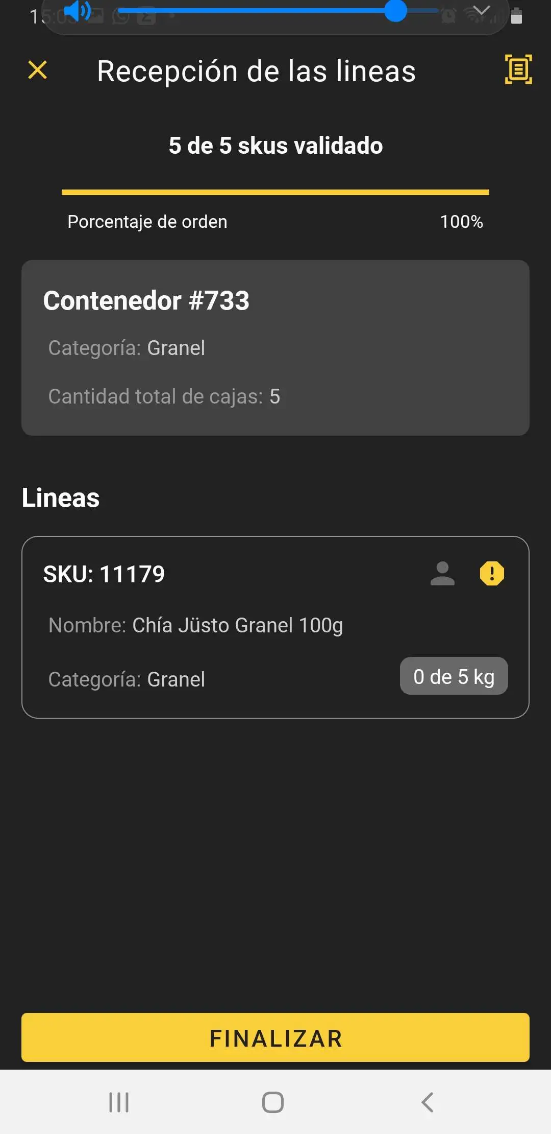 Jüsto WMS Mobile App